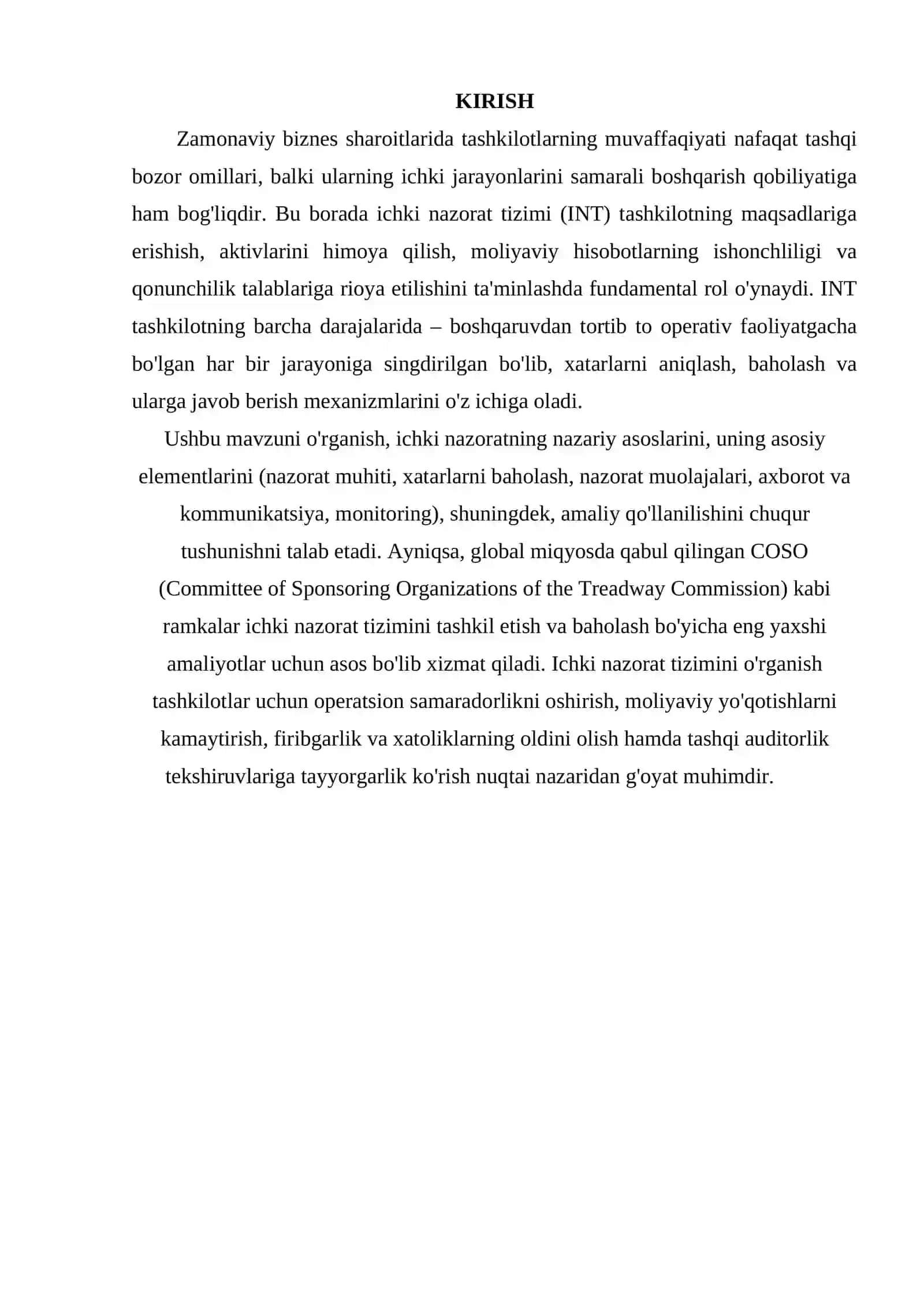 ICHKI NAZORAT TIZIMINI O'RGANISH 4