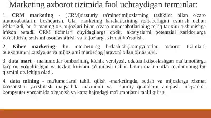 Marketing axboroti tizimi 4