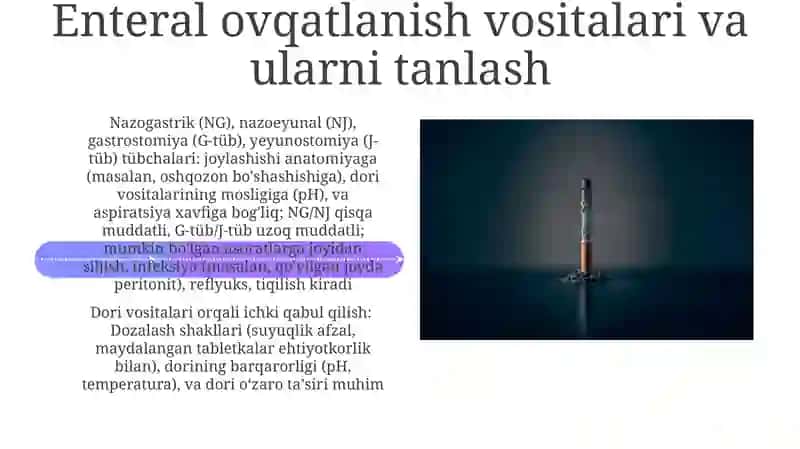Enteral dorilarni boshqarish asoratlari 4