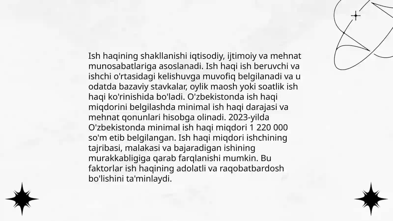 Ish haqining iqtisodiy Mazmuni 4