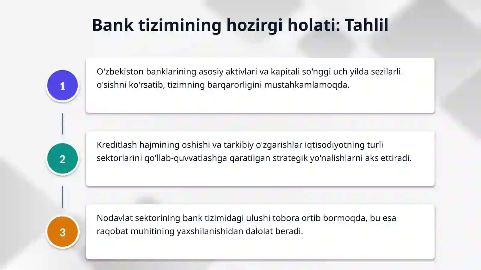 O’zbekistonda bank tizimini takomillashtirish yo’llari 4
