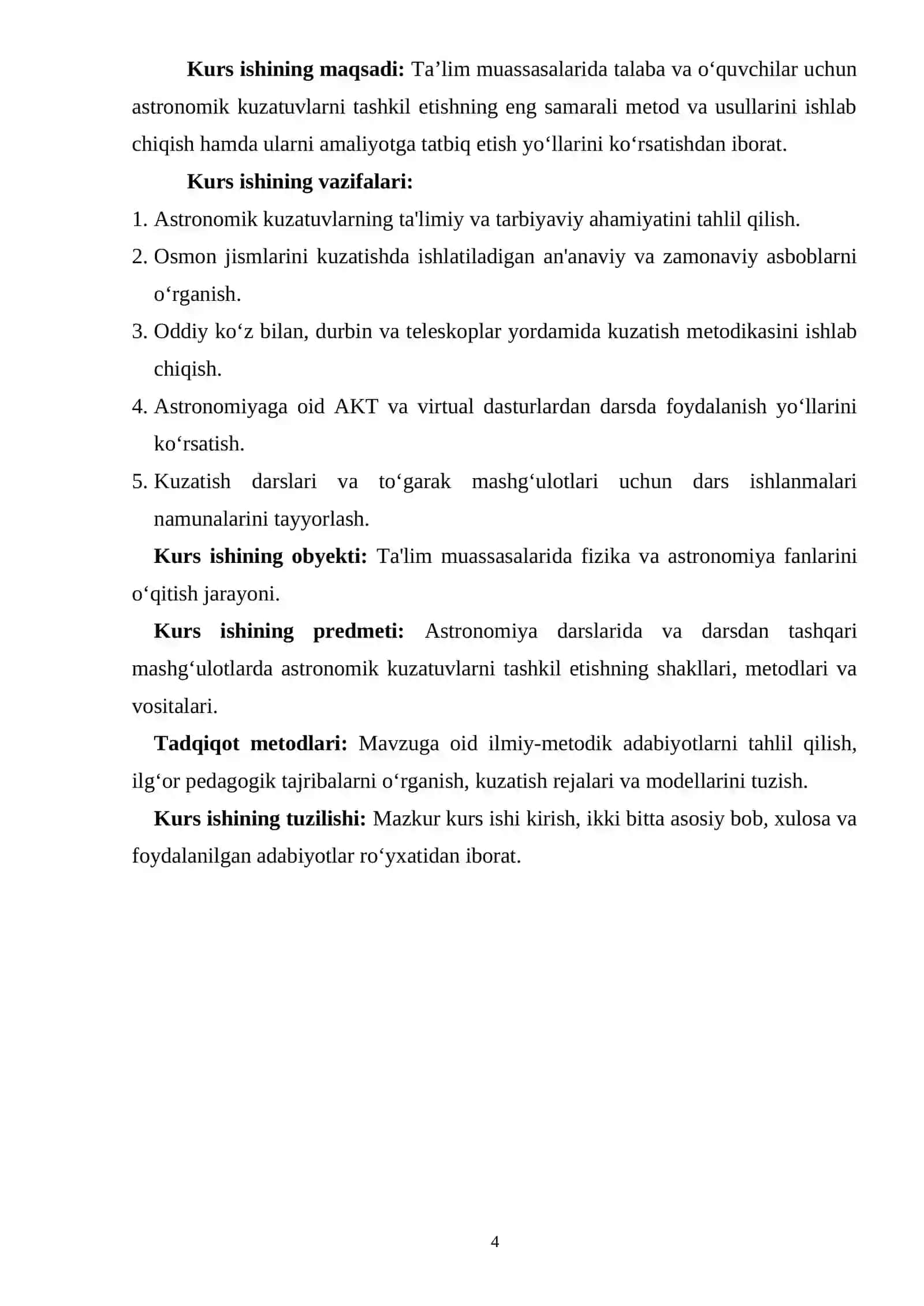 ASTRANOMIK KUZARTUVLARNI TASHKIL ETISH METODIKASI 4