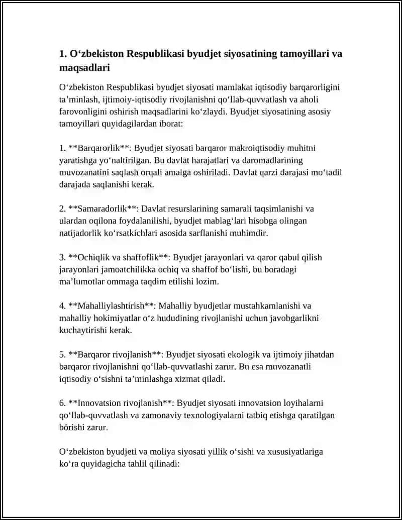 OʻZBEKISTON RESPUBLIKASINING BYUDJET-SOLIQ SIYOSATI 4