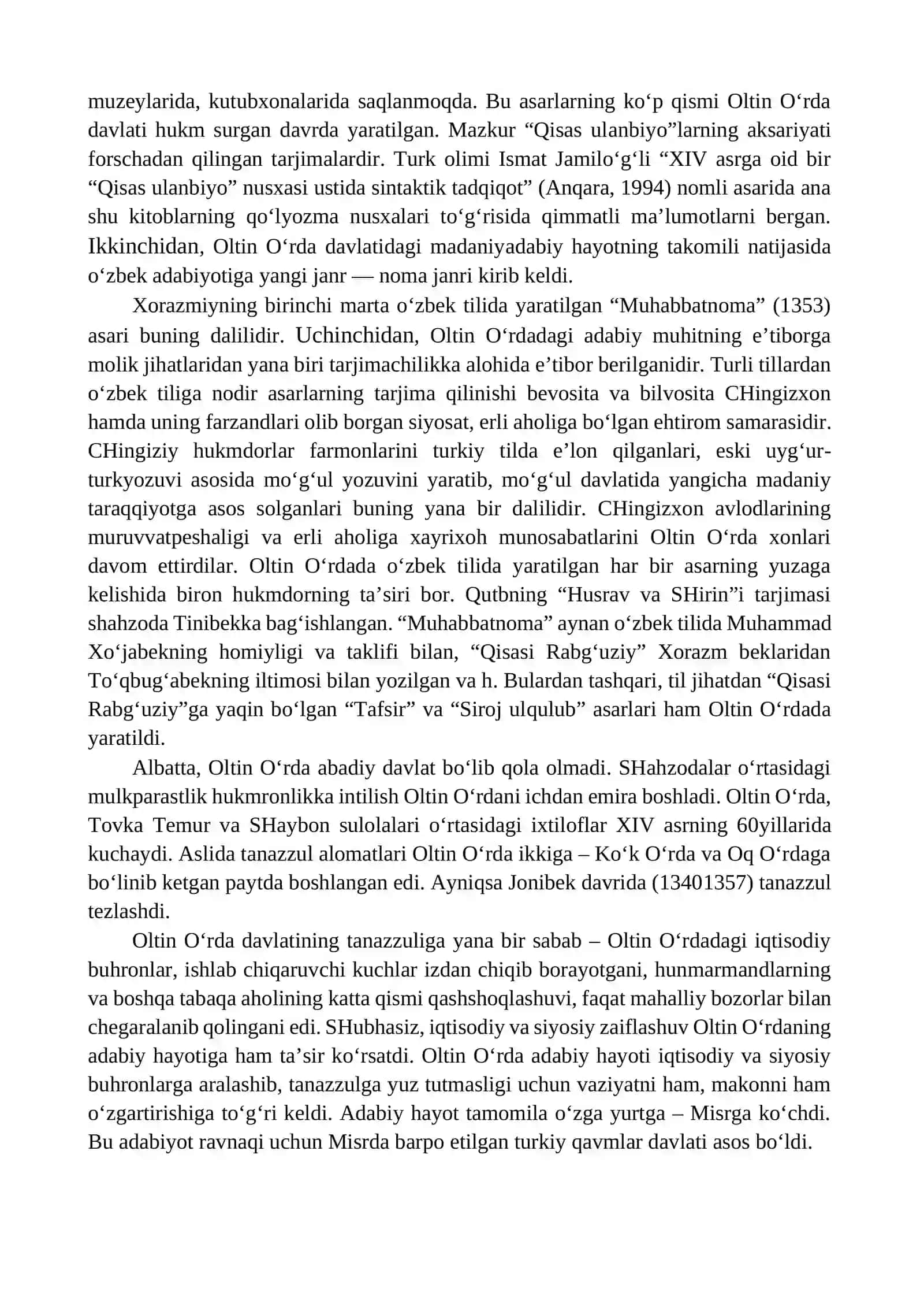 OLTIN O‘RDA ADABIYOTI 4