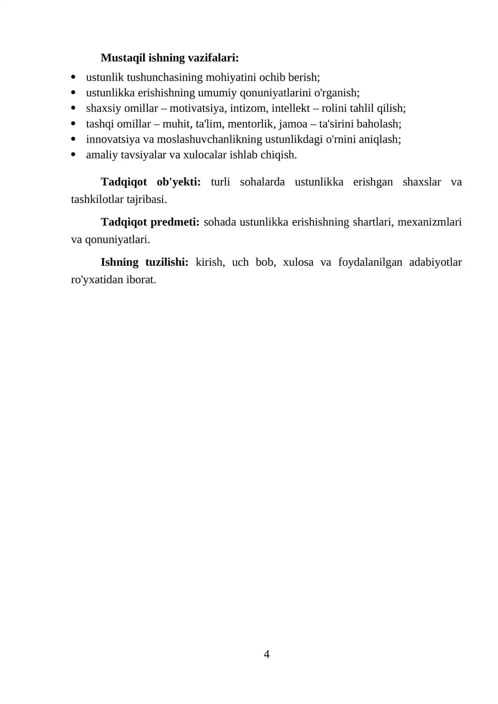 Sohada  ustinlikka erishish 4