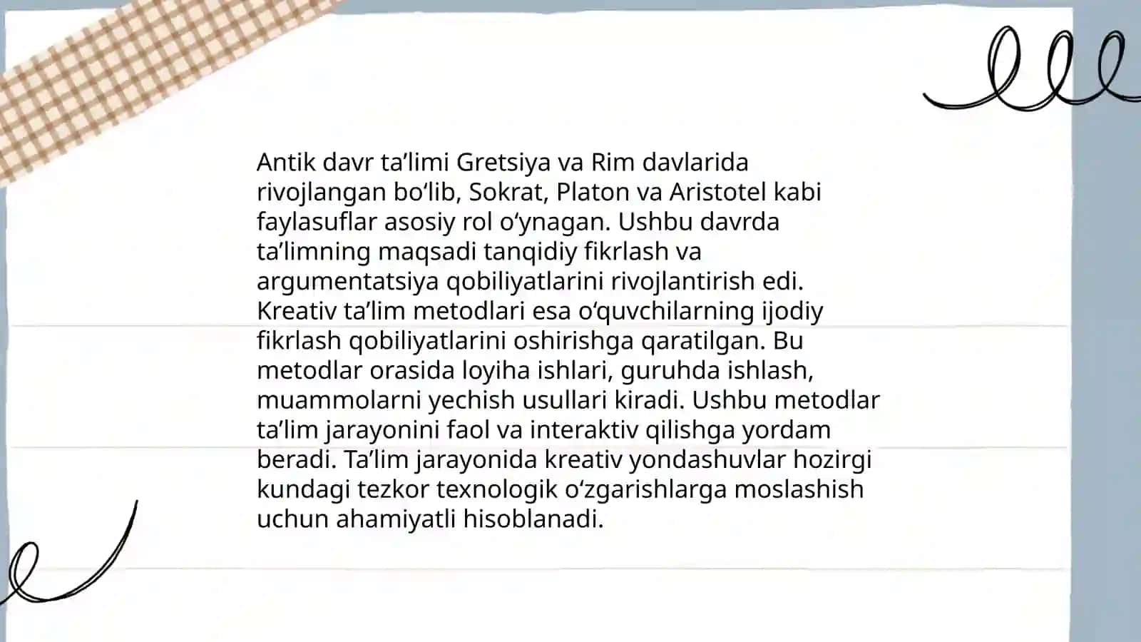 Kreativ pedagogikani tarixiy rivojlanishi 4