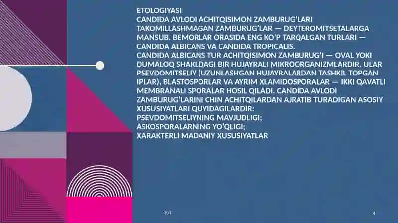 Zamburuģ infeksiyalari (kandidoz,apspergillez) 4
