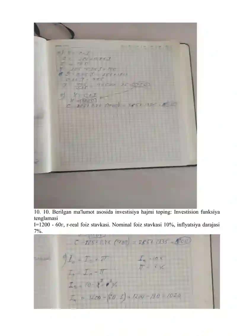Makroiqtisodiyot masalalar javobi 4