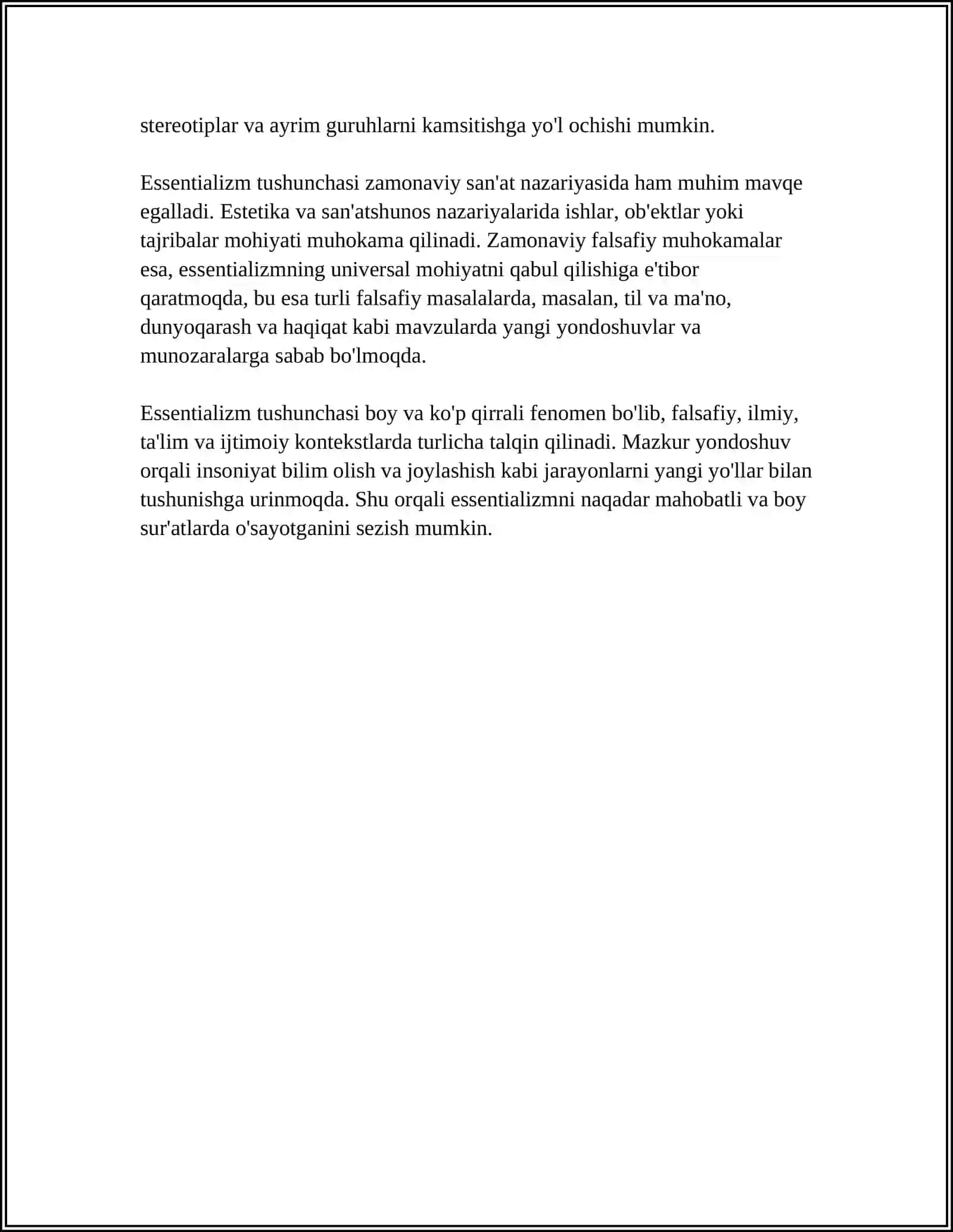 ESSENSIALIZM VA IJTIMOIY KONSTRUKTIVIZM 4