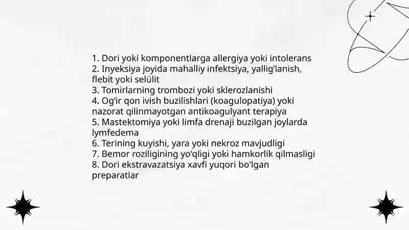 Tomir ichiga inyeksiya ko'rsatmalari 4