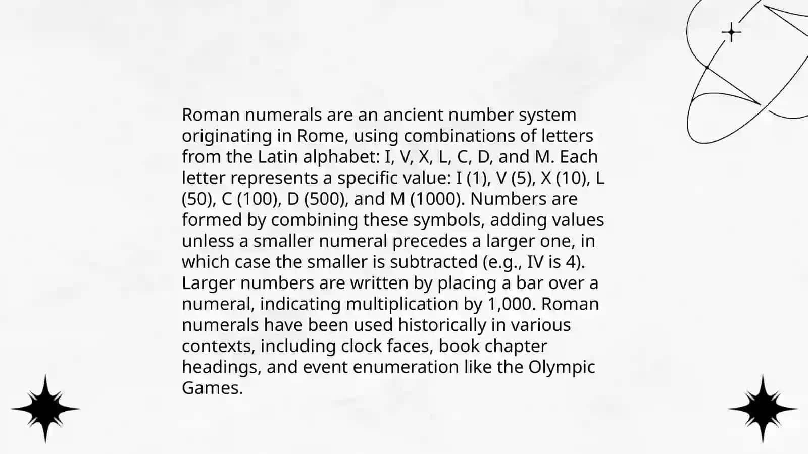 The numerals 4