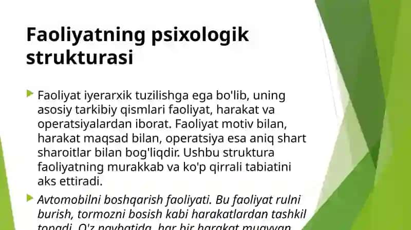 Faoliyat va uning turlari 4