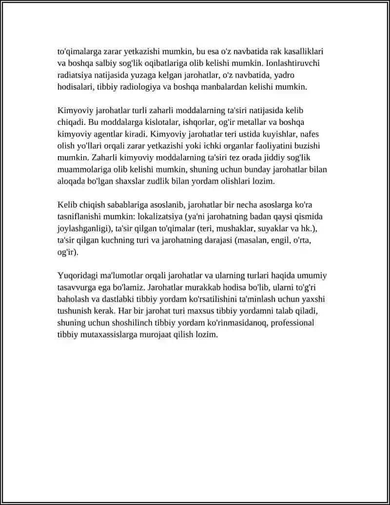 JAROHATLAR VA ULARNING TURLARI 4