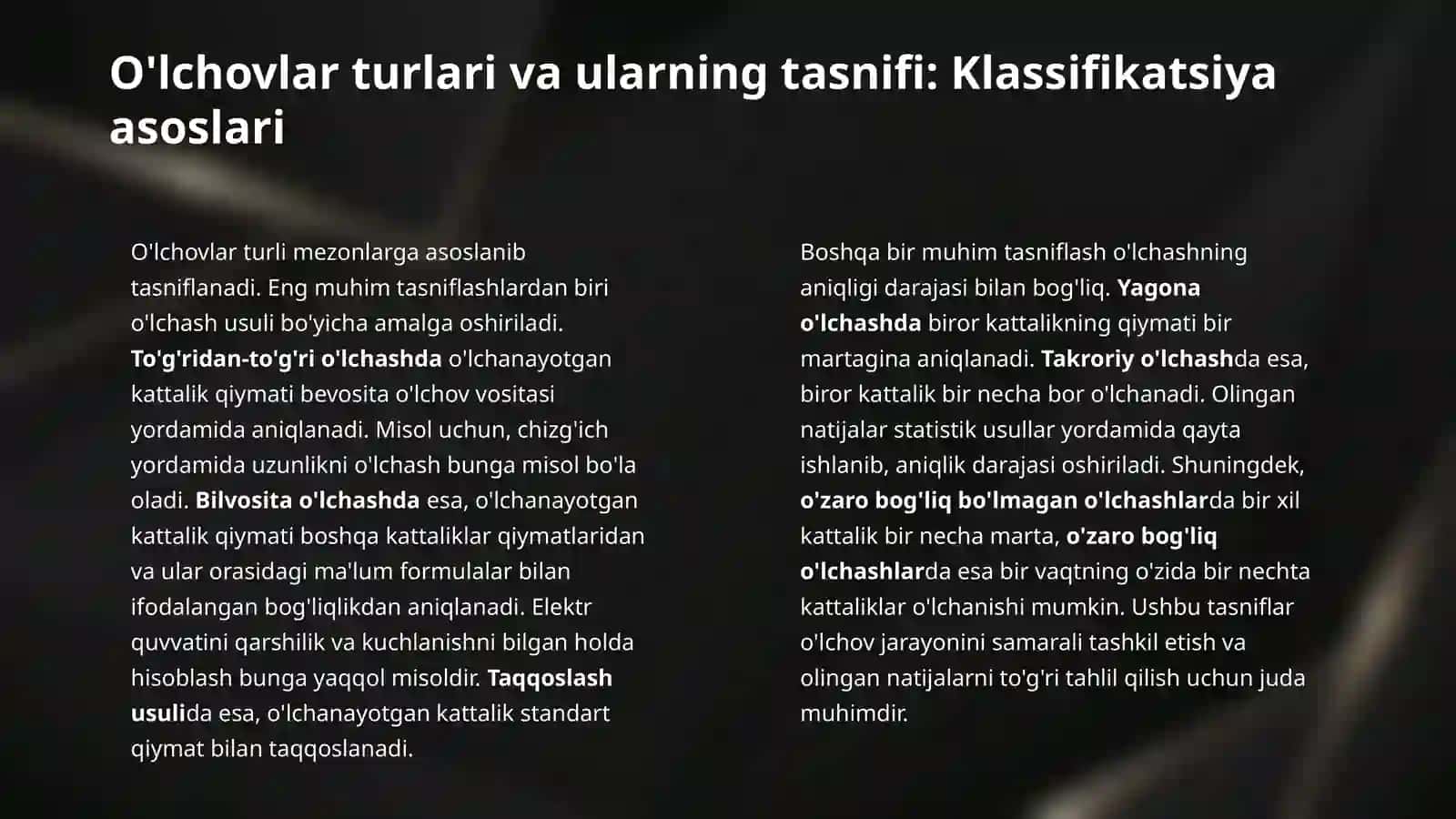 Metrologiya va standartlash fanidan. 4