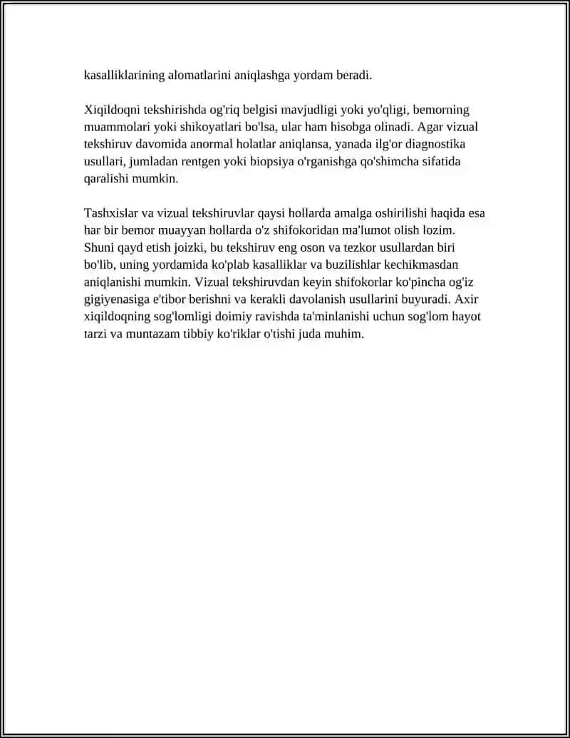 XIQILDOQNING TEKSHIRISH USULLARI 4