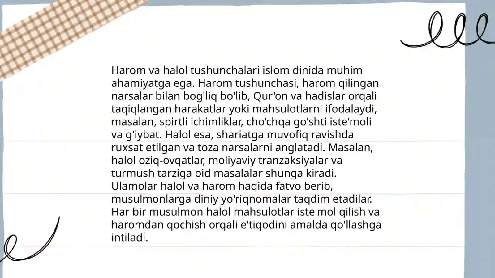 "Halol nima-yu harom nima" asari 4