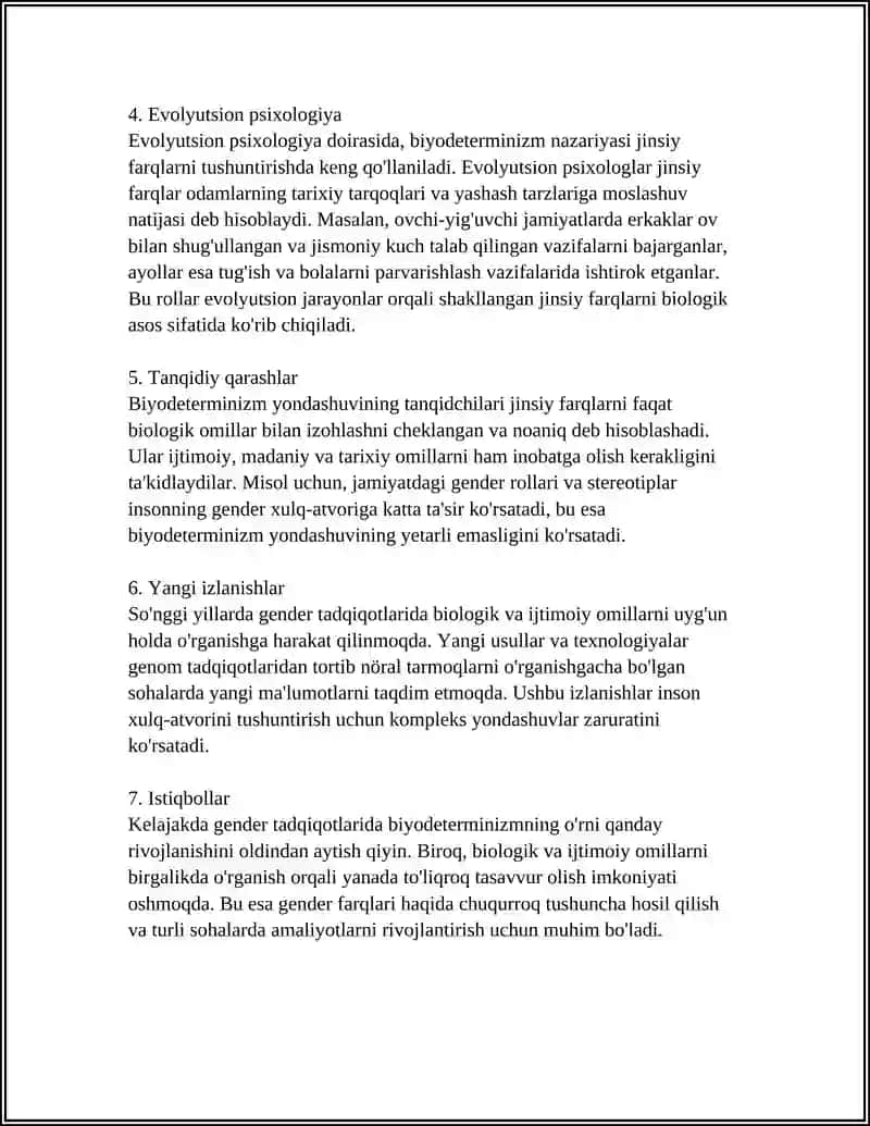 GENDER TADQIQOTLARIDA BIODETERMINIZM 4