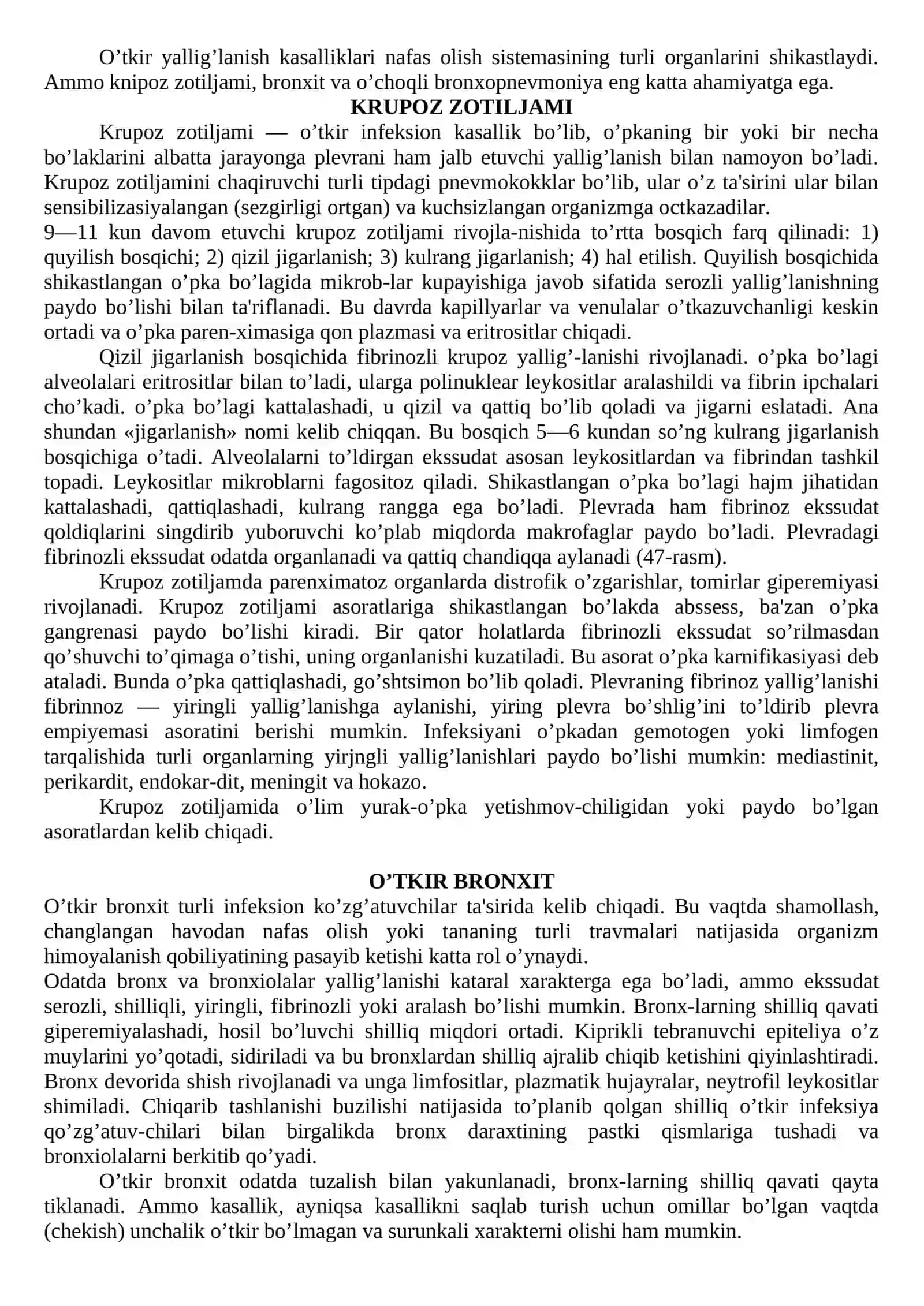 Nafas olish sistemasi (O’pka) kasalliklari 4