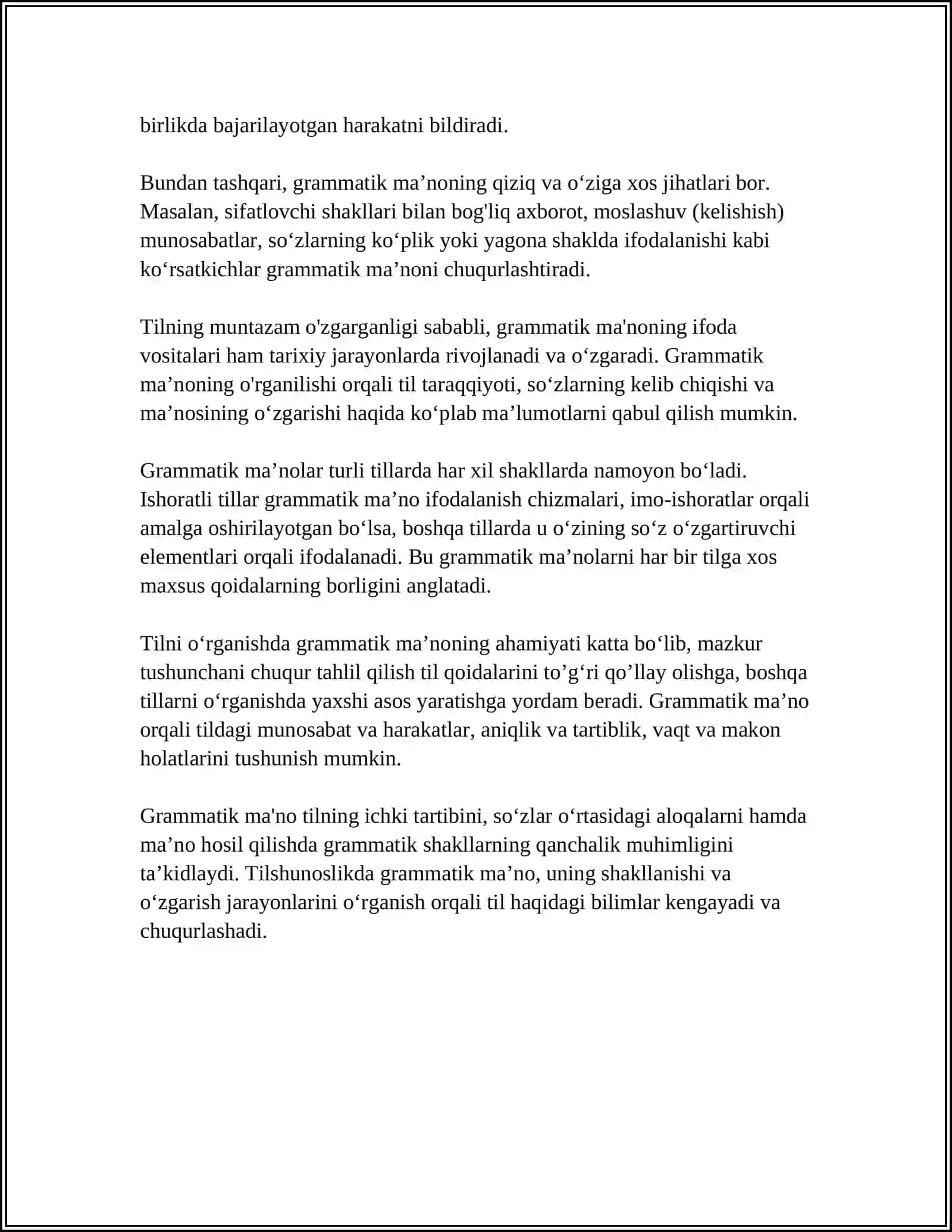 GRAMMATIK MA'NO VA UNING TURLARI 4