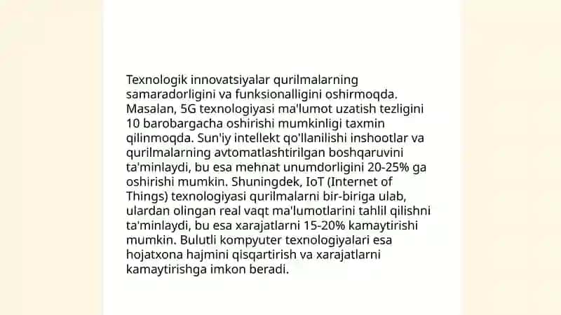 Zamonaviy texnik qurilmalar tahlili 4