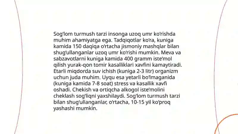 Uzoq umir kurish muammolari 4