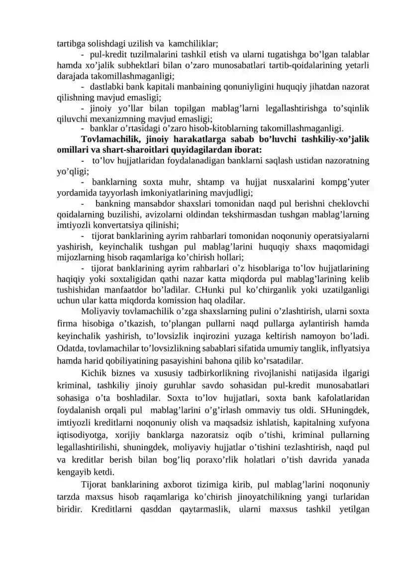 XO’JALIK FAOLIYaTINING PUL-MOLIYa SOHASIDAGI IQTISODIY XAVFSIZLIK 4