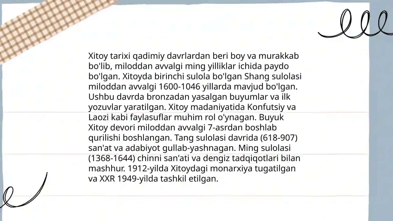 Mavzu sharqiy osiyo xalqlari 4