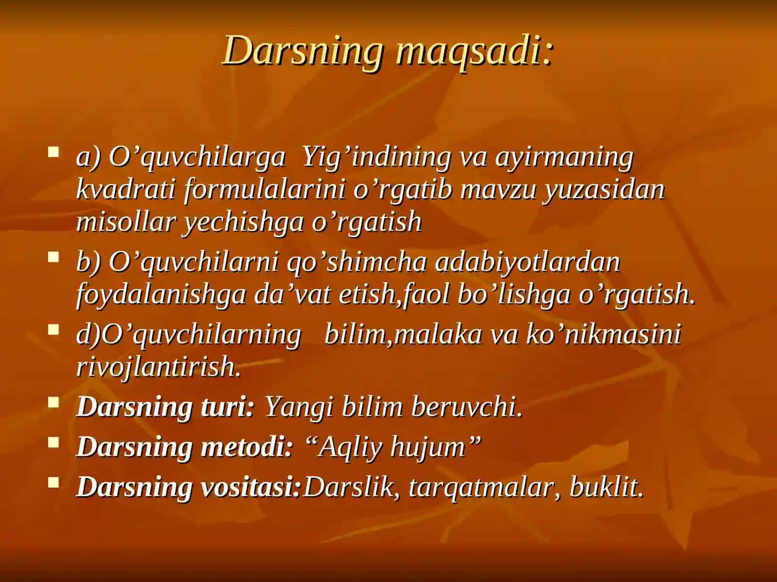 Yigindining va ayirmaning kvadrati 4