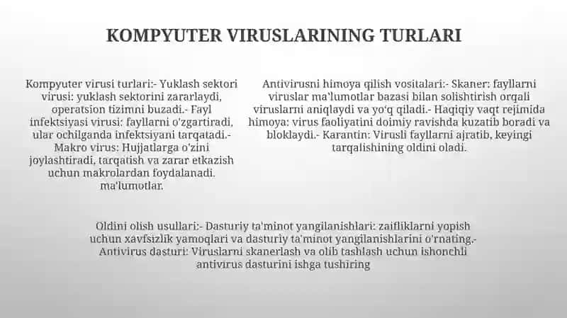 Kompyuter Viruslaridan Himoyalanish Vositalari 4