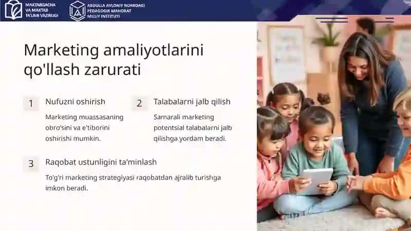 Ta'lim xizmatlari marketingini tashkil etish 4