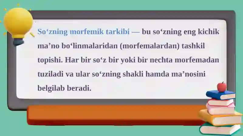 So’zning morfemik tarkibini o’rganish 4