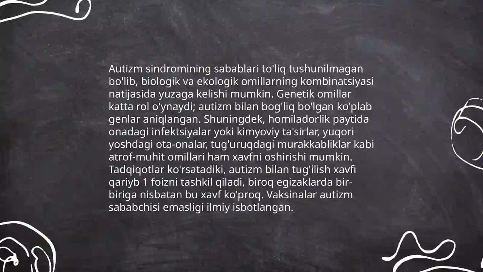 Autizm sindromli bolalar 4