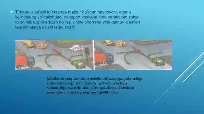 Chorrahalarda to'g'ri harakatlanish qoidalari 4