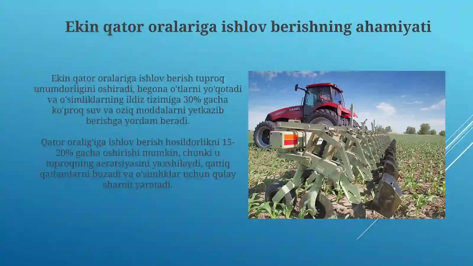 Ekin qator oralariga ishlov berish mashinalari 4