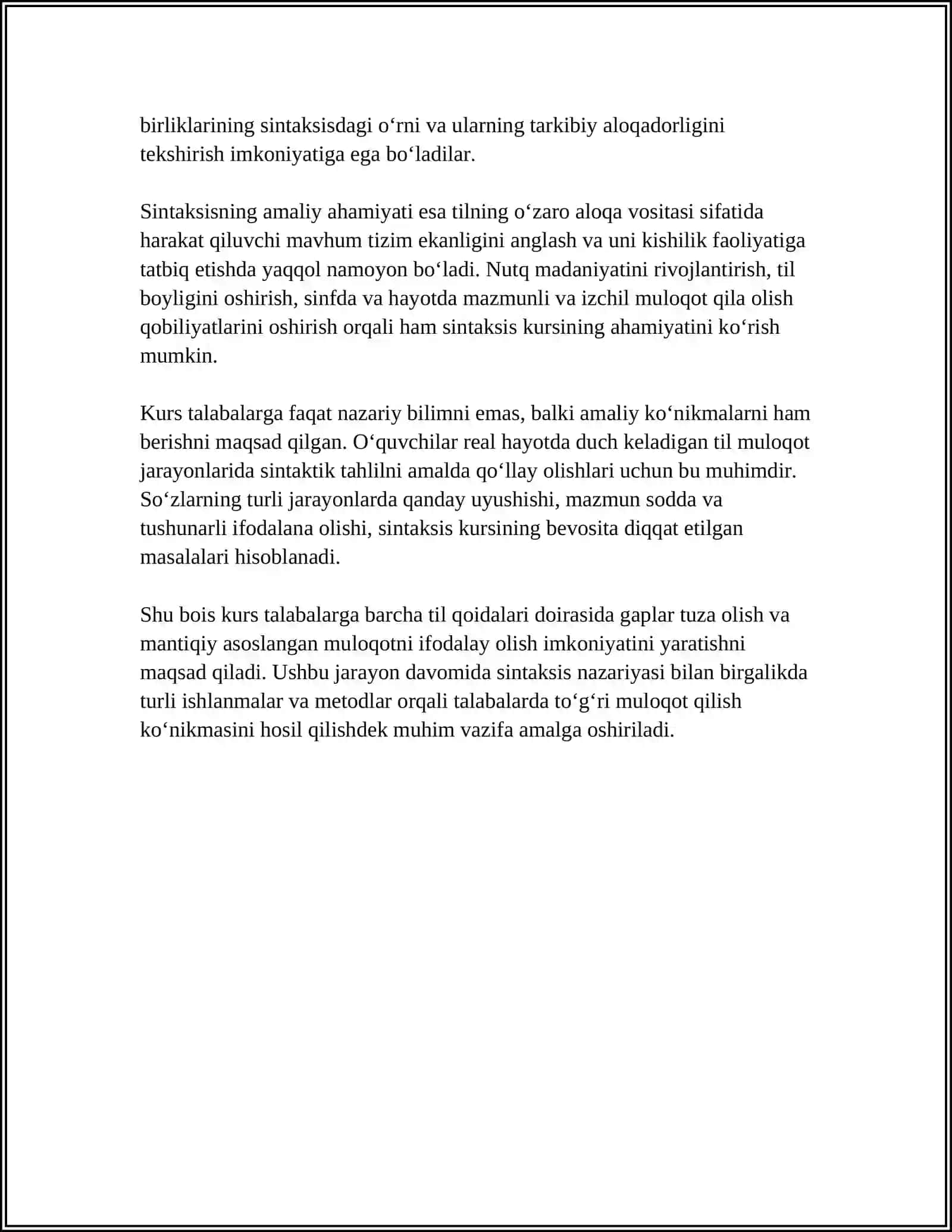 SINTAKSIS KURSIGA KIRISH 4
