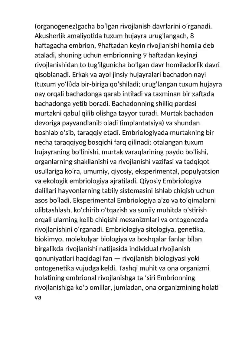 Odam embriogenezining qaltis davri 4