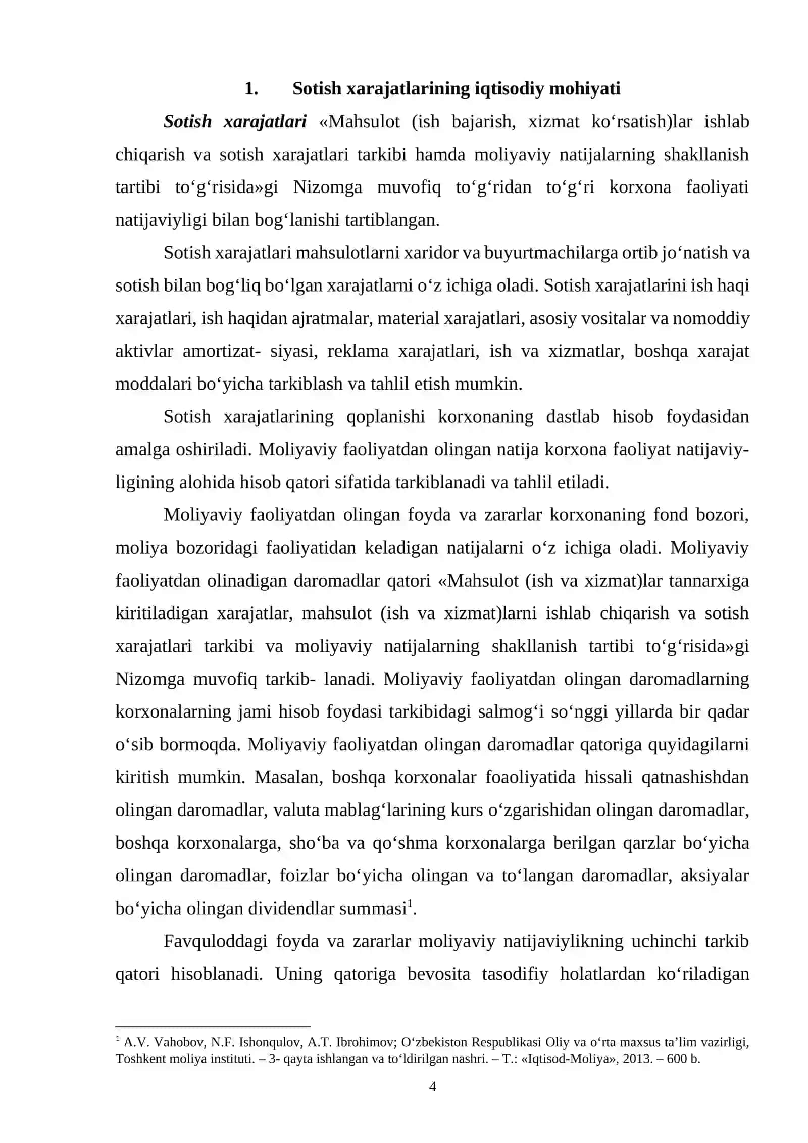 SOTISH XARAJATLARI TAHLILI 4