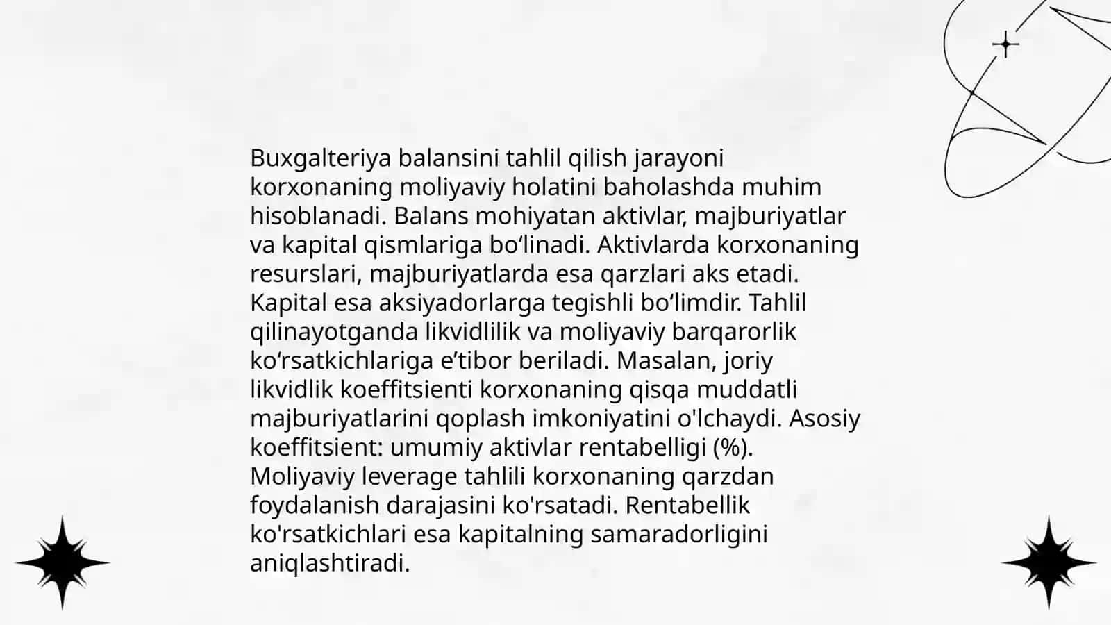 Moliyaviy hisobot tahlili faniga kirish 4