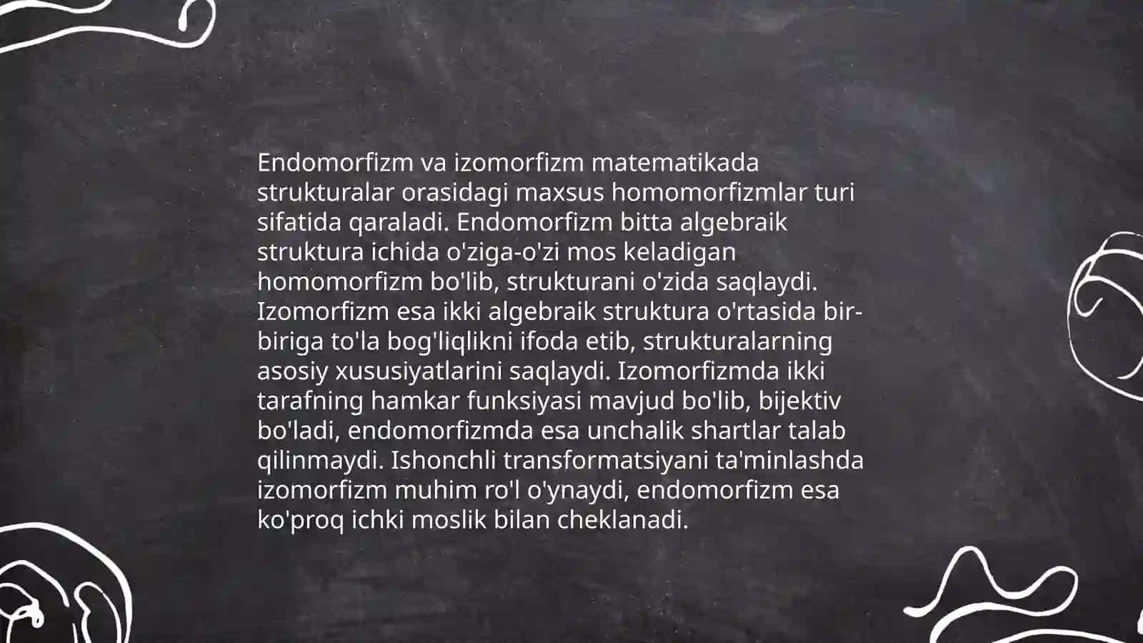 Gomomorfizm turlari 4