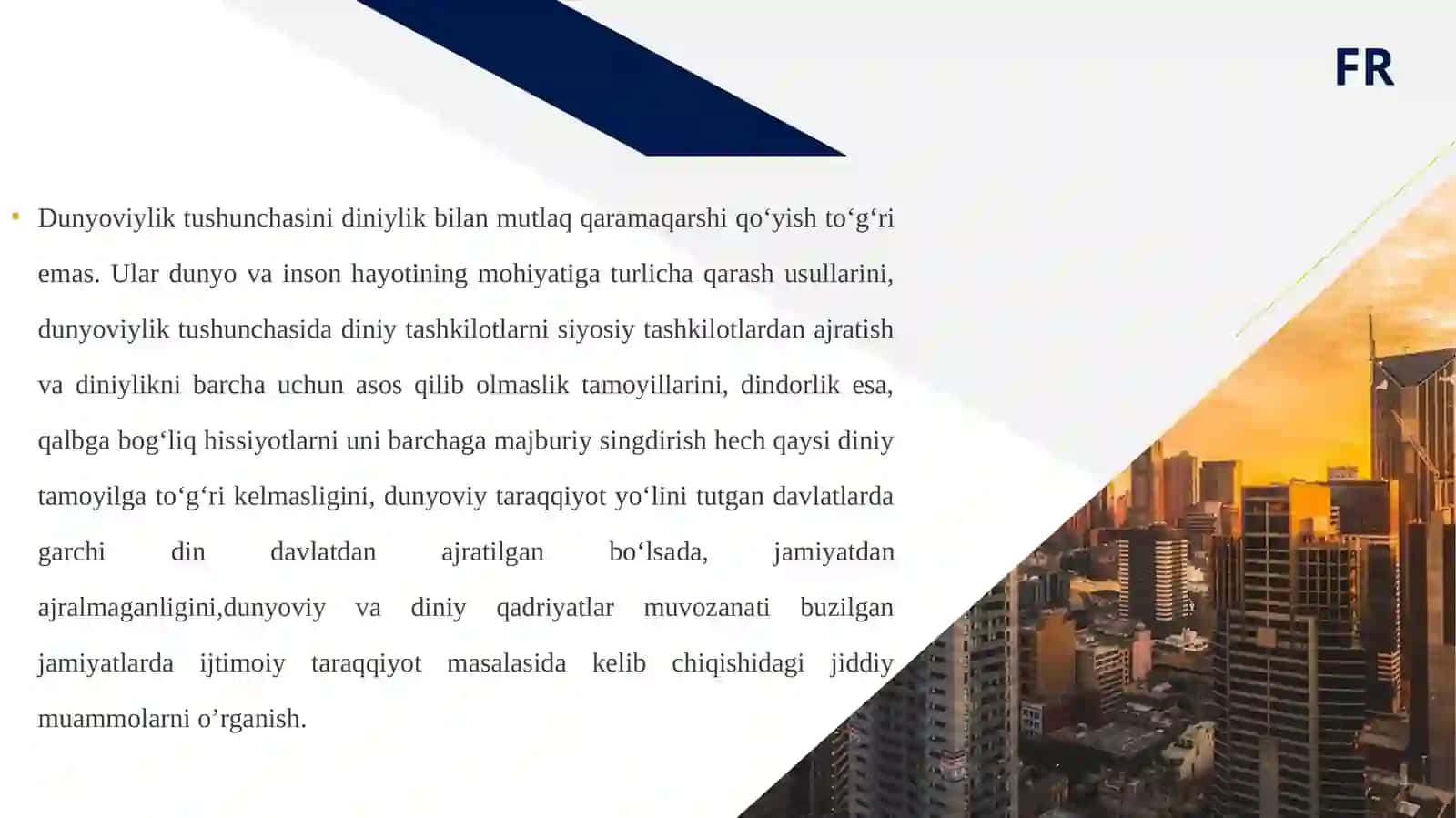 Dinshunoslik fanidan Tayyorlagan Mustaqilishi 4