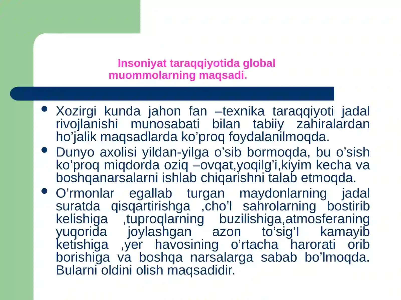 Global muammolar 4