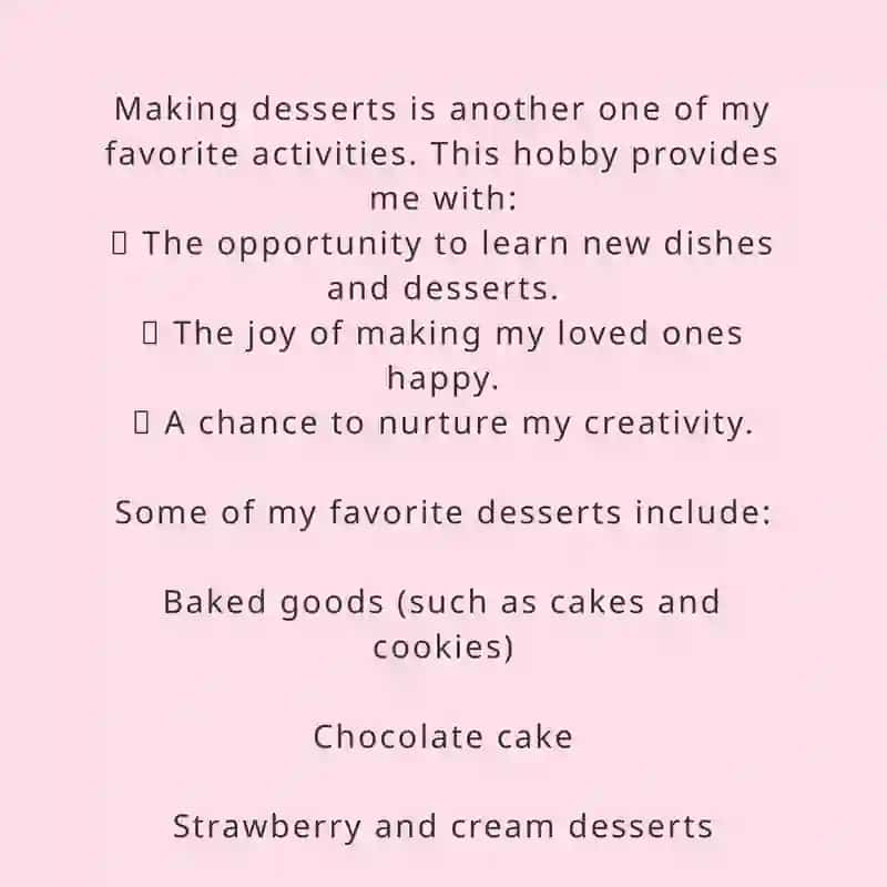 The things I love doing 4