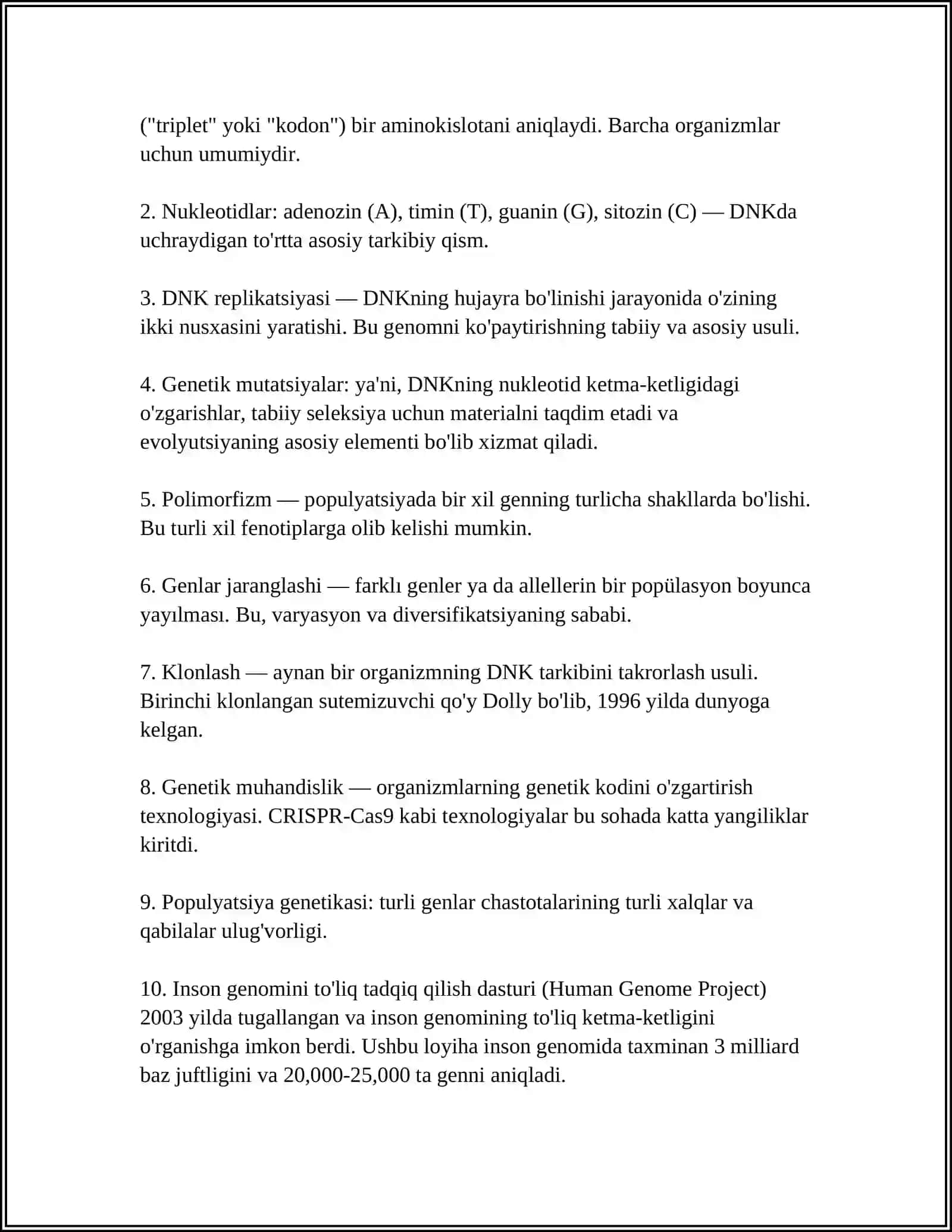 Vorislik va genetik nazariya 4