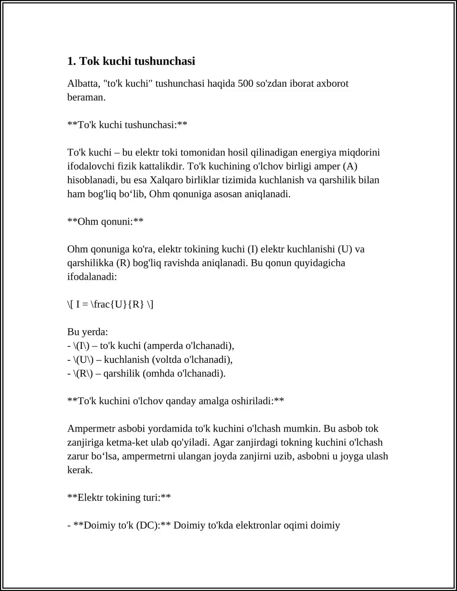 TOKNING KUCHI VA TOK ZICHLIGI 4