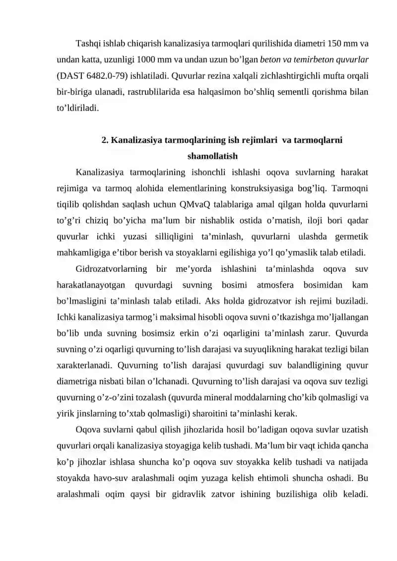 Ichki kanalizasiya tarmoqlari 4