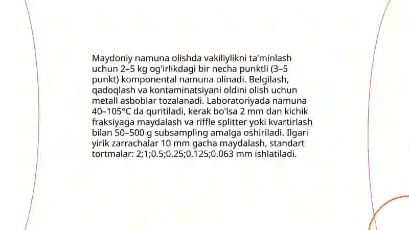 TOG’ JINSLARINING GRANULOMETRIK TARKIBINI ANIQLASH 4