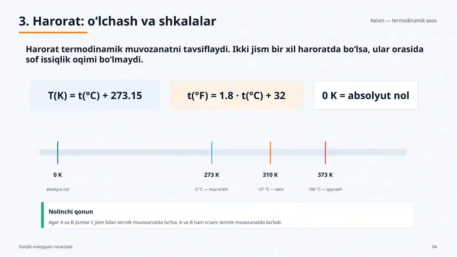 ISSIQLIK ENERGIYASI NAZARIYASI 4