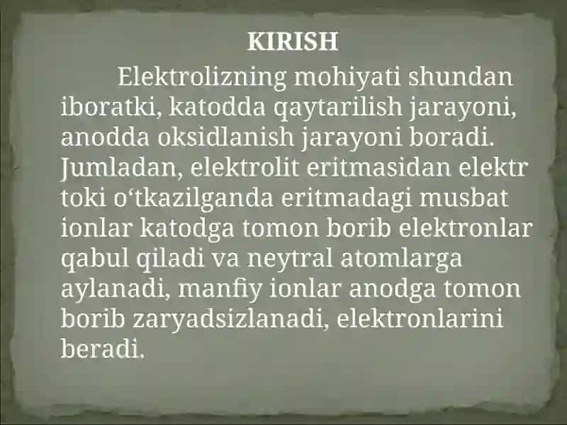 ELEKTROLIZ VA UNING TURLARI 4