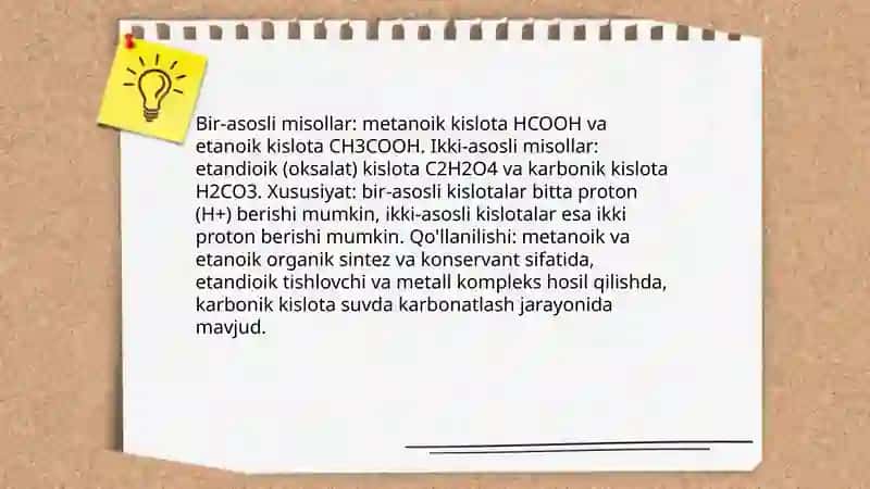 Bir va ikki asosli karbon kislotalar 4