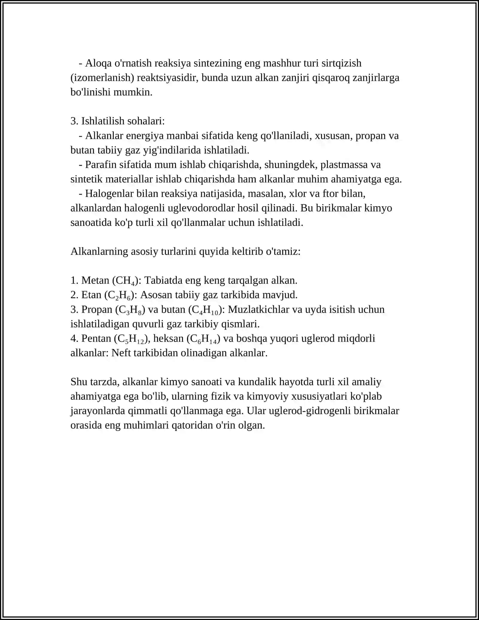 ORGANIK BIRIKMALARNING SINFLANISHI 4